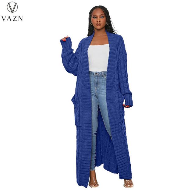 Unique Cable Knit Dual Pocket Cardigan