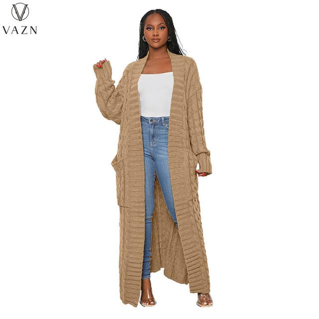 Unique Cable Knit Dual Pocket Cardigan