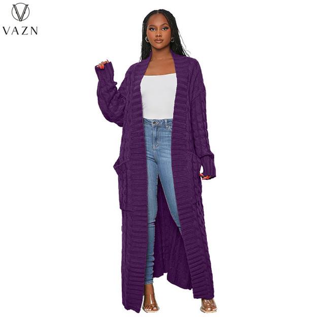 Unique Cable Knit Dual Pocket Cardigan