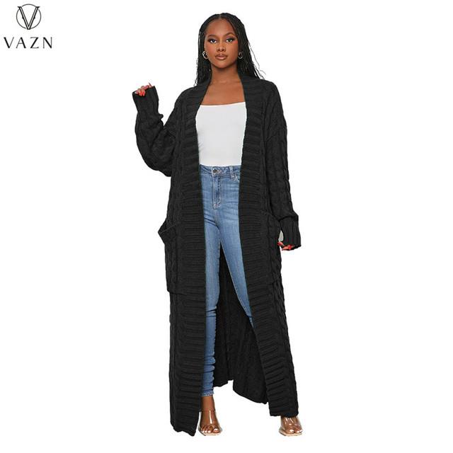 Unique Cable Knit Dual Pocket Cardigan