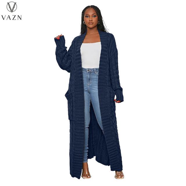 Unique Cable Knit Dual Pocket Cardigan