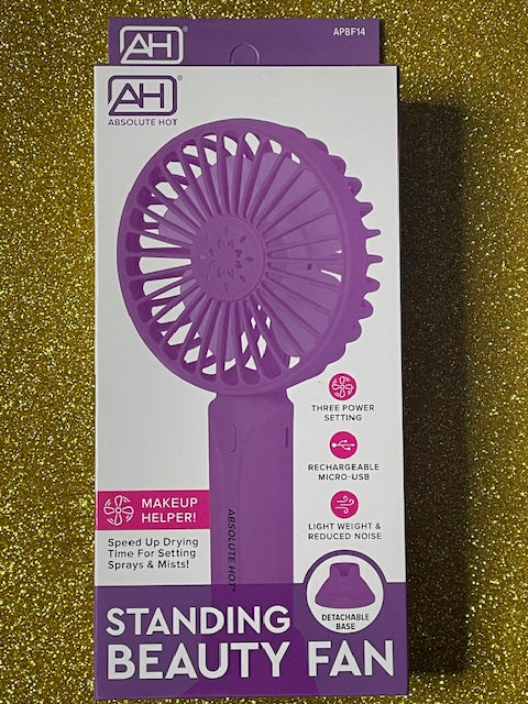 Standing Beauty Fan Purple