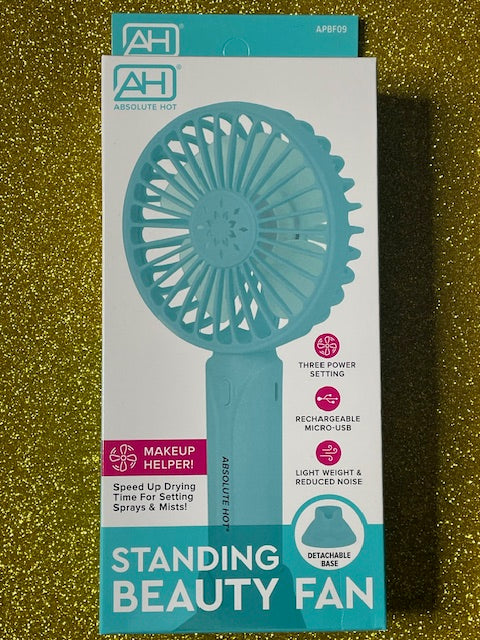 Standing Beauty Fan Blue