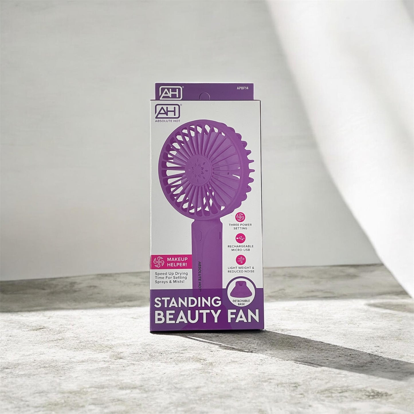 Standing Beauty Fan Purple