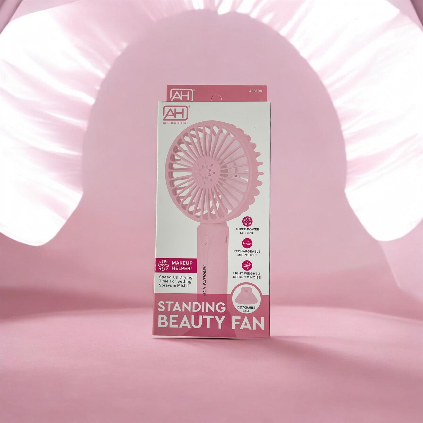 Standing Beauty Fan Pink