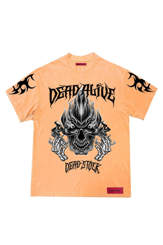 Dead Alive Garment Dye Tshirts Vintage Orange
