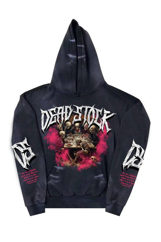 Supper Garment Dye Hoodie Black
